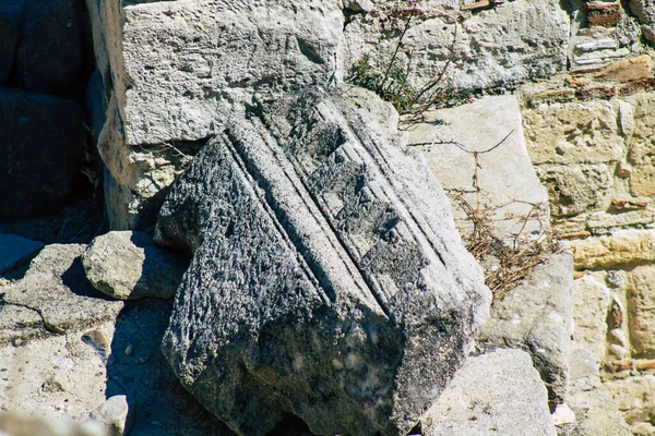 Limassol Chipre Junho 2020 Vista Dos Restos Arqueológicos Templo Amathous — Fotografia de Stock