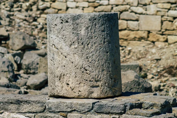 Limassol Chipre Junio 2020 Vista Los Restos Arqueológicos Del Templo — Foto de Stock