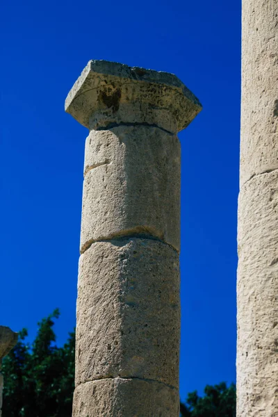 Limassol Chipre Junio 2020 Vista Los Restos Arqueológicos Del Templo — Foto de Stock