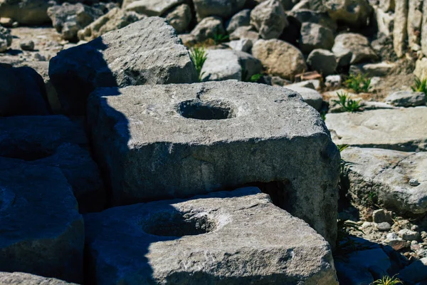 Limassol Kypr Června 2020 Pohled Archeologické Pozůstatky Chrámu Amathous Velkého — Stock fotografie