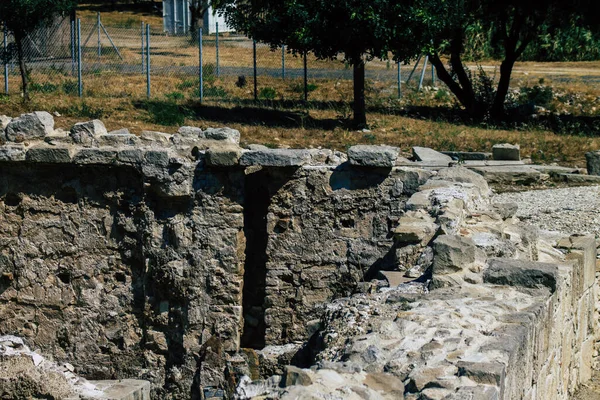 Limassol Cyprus June 2020 View Archaeological Remains Temple Amathous Great — Stock Photo, Image