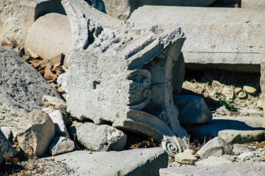 Kıbrıs Rum Kesimi 4 Haziran 2020 'de, Kıbrıs adasındaki Afrodit adasına adanmış büyük bir yer olan Amathous tapınağının arkeolojik kalıntılarına baktı