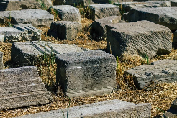 Лимассол Кипр Июня 2020 Вид Археологические Остатки Храма Амафуса Большого — стоковое фото