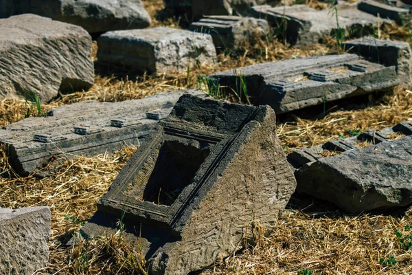 Limassol Chipre Junho 2020 Vista Dos Restos Arqueológicos Templo Amathous — Fotografia de Stock