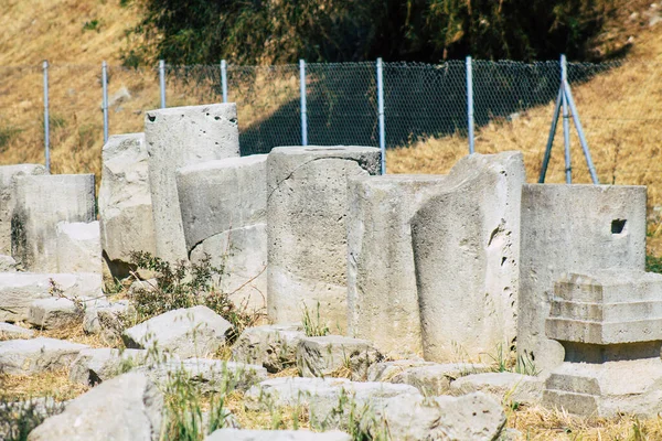 リマソルキプロス2020年6月4日キプロスのアフロディーテ島に捧げられた素晴らしいサイト アマゾス神殿の遺跡の眺め — ストック写真