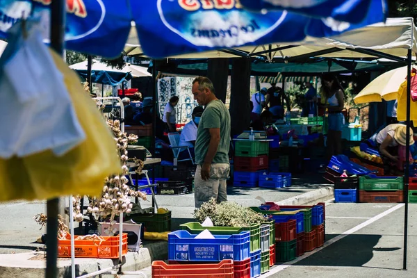 Limassol Ciprus Június 2020 Nézet Egy Azonosítatlan Emberek Vásárol Limassol — Stock Fotó