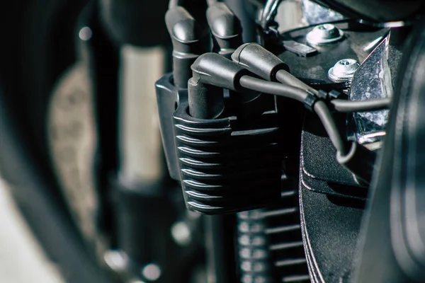 Λεμεσός Κύπρος Ιουνίου 2020 Κλείσιμο Μηχανικού Μέρους Μοτοσυκλέτας Harley Davidson — Φωτογραφία Αρχείου