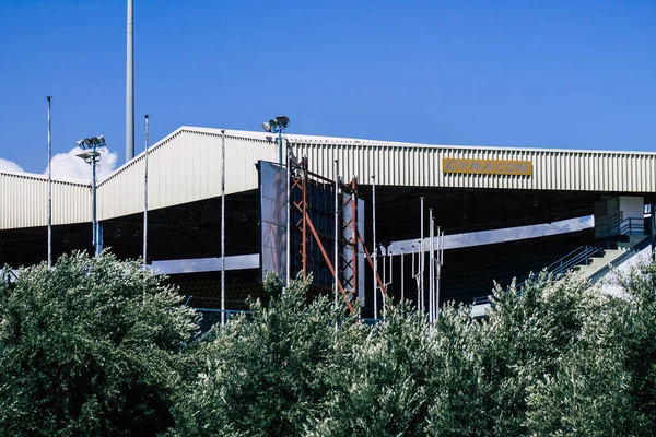 Limassol Cyprus Juni 2020 Zicht Buitenkant Van Het Voetbalstadion Stad — Stockfoto