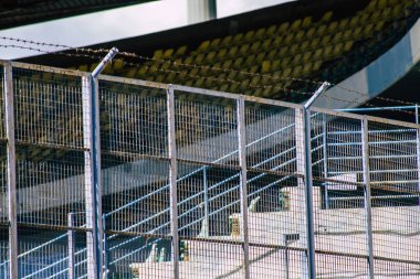 Limasol Kıbrıs Rum Kesimi 11 Haziran 2020 'de Kıbrıs Rum Kesimi' nin Limasol kentindeki futbol stadyumunun dış görüntüsü