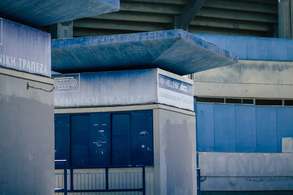 Червня 2020 Року Вид Зовнішню Частину Футбольного Стадіону Місті Лімасол — стокове фото