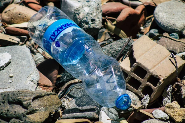 Limassol Cyprus June 2020 Closeup Various Pollution Metallic Plastic Waste — Stock Photo, Image