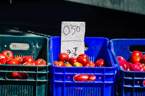 Limassol Cipru Iunie 2020 Vedere Diferitelor Legume Vândute Piața Limassol — Fotografie, imagine de stoc