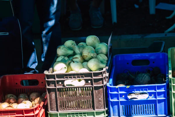塞浦路斯利马索尔2020年6月13日查看塞浦路斯利马索尔市场上销售的各种蔬菜 — 图库照片