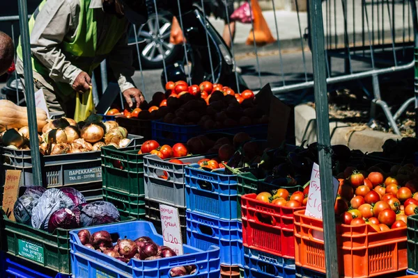Limassol Cyprus Червня 2020 Вид Різні Овочі Продані Ринку Лімасолу — стокове фото