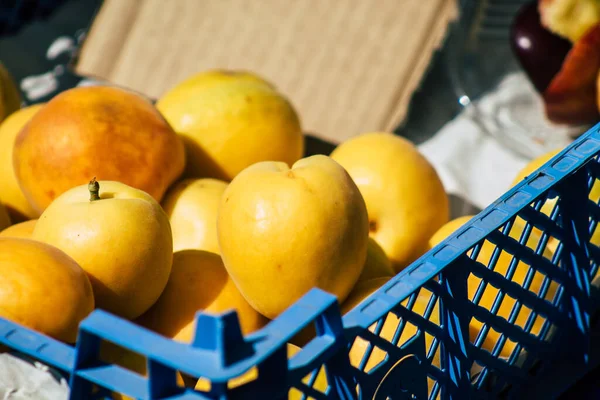 Limassol Cyprus June 2020 View Various Fresh Fruits Sold Market — Stockfoto
