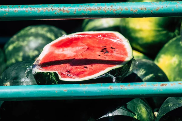 Limassol Cyprus June 2020 View Various Fresh Fruits Sold Market — Stock Photo, Image