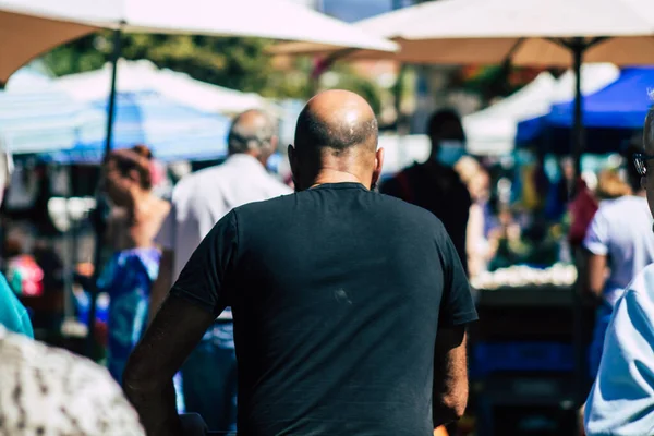 Limassol Cyprus June 2020 Portrait Unidentified People Shopping Limassol Market — Stockfoto