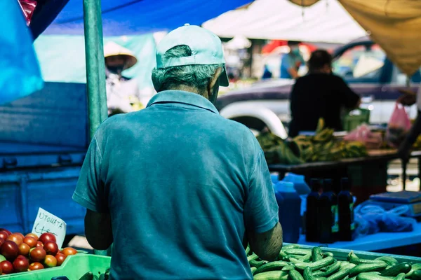 Limassol Cyprus June 2020 Portrait Unidentified People Shopping Limassol Market — Φωτογραφία Αρχείου