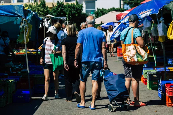 Limassol Cyprus June 2020 Portrait Unidentified People Shopping Limassol Market — Φωτογραφία Αρχείου