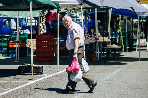 Limassol Cyprus June 2020 Portrait Unidentified People Shopping Limassol Market — Stock Fotó