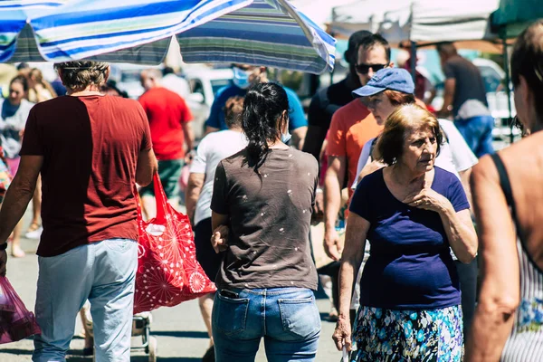 Limassol Chipre Junho 2020 Retrato Pessoas Não Identificadas Fazendo Compras — Fotografia de Stock