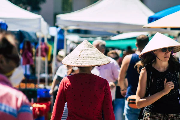 Limassol Cyprus June 2020 Portrait Unidentified People Shopping Limassol Market — Stock fotografie