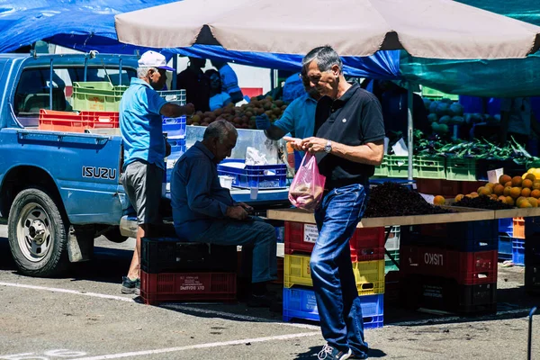 Limassol Cyprus June 2020 Portrait Unidentified People Shopping Limassol Market — Stock Photo, Image