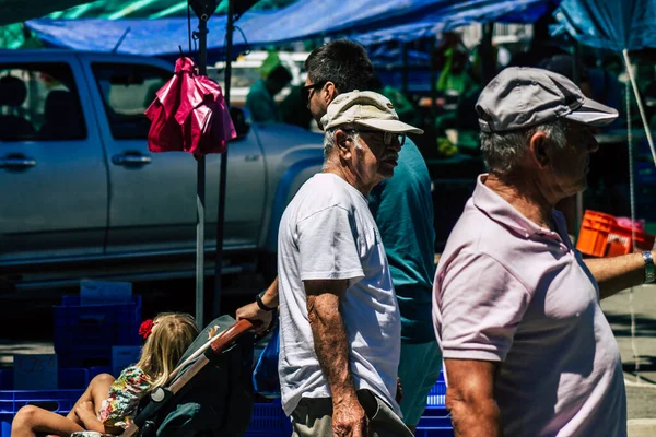 Limassol Cyprus June 2020 Portrait Unidentified People Shopping Limassol Market — Stockfoto