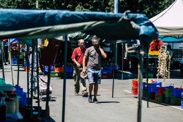 Limassol Cyprus June 2020 Portrait Unidentified People Shopping Limassol Market — Stockfoto