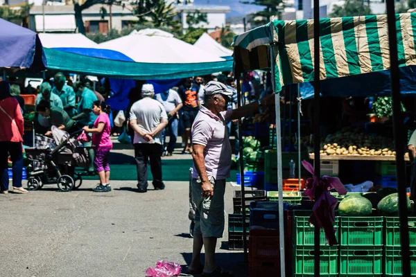 Limassol Cyprus June 2020 Portrait Unidentified People Shopping Limassol Market — Stockfoto