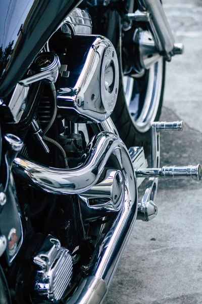 Λεμεσός Κύπρος Ιουνίου 2020 Κλείσιμο Μοτοσυκλέτας Harley Davidson Στους Δρόμους — Φωτογραφία Αρχείου