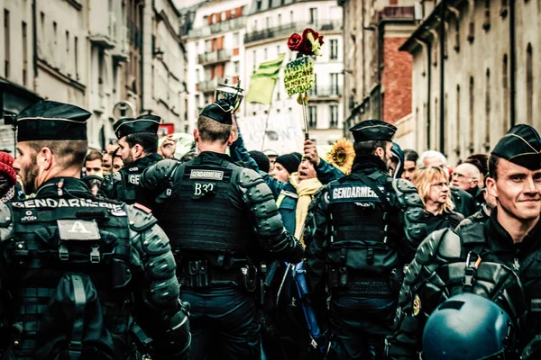 París Francia Mayo 2019 Vista Gendarmería Nacional Francesa Intervención Durante — Foto de Stock