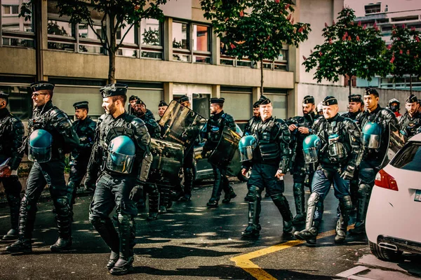 Paris Frankrike Maj 2019 View French National Gendarmerie Intervention Protests — Stockfoto