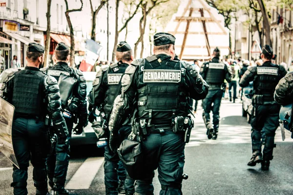 Paris France Mai 2019 Vue Gendarmerie Nationale Française Intervention Lors — Photo