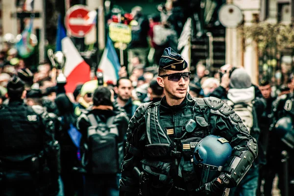 Paris France May 2019 Вид Французьку Національну Жандармерію Інтервенції Під — стокове фото