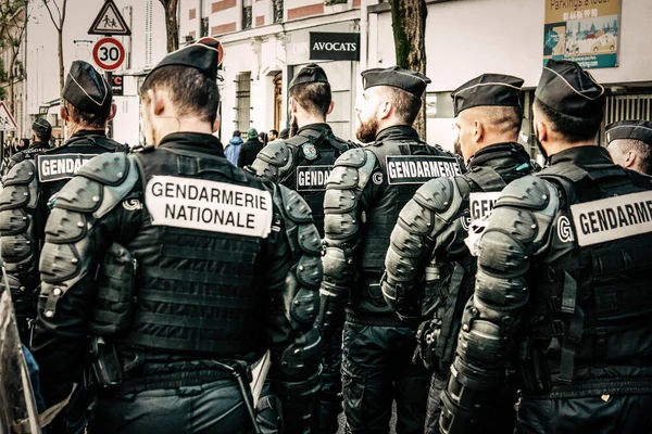 Paris France May 2019 View French National Gendarmerie Intervention Protests — Stock Photo, Image