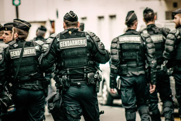 Paris France Mai 2019 Vue Gendarmerie Nationale Française Intervention Lors — Photo