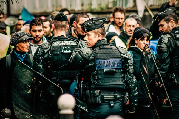 Paris France May 2019 View French National Gendarmerie Intervention Protests — Stock Photo, Image