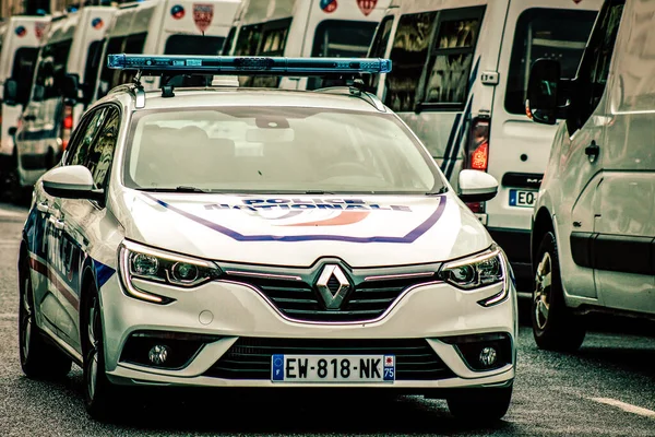 2019 Paris France May 2019 View Police Car Streets — 스톡 사진