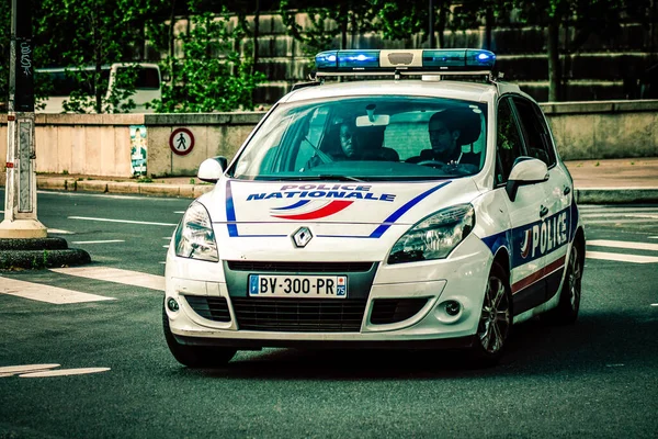 Paris France May 2019 Вид Поліцейського Автомобіля Вулицях Парижа — стокове фото