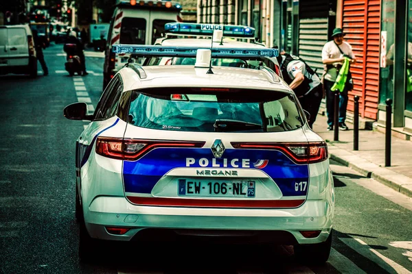Paris Frankreich Mai 2019 Blick Auf Ein Polizeiauto Den Straßen — Stockfoto