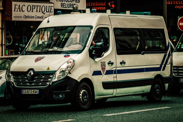 Paris France Mai 2019 Vue Voiture Police Dans Les Rues — Photo