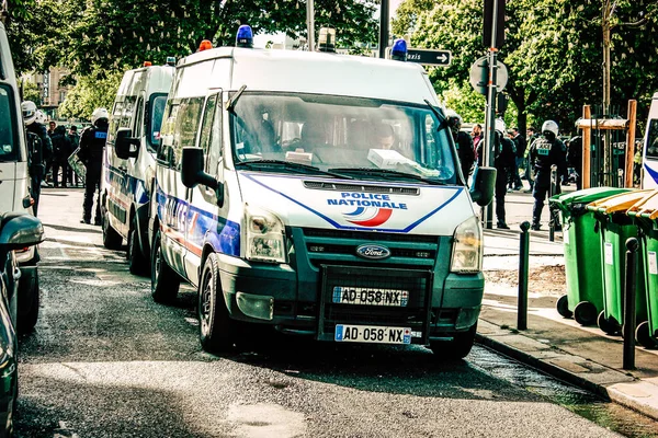 Paris France May 2019 Вид Поліцейського Автомобіля Вулицях Парижа — стокове фото