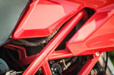 Kıbrıs Rum Kesimi 29 Haziran 2020 Kıbrıs Rum Kesimi 'nde Limasol sokaklarında park etmiş bir motosiklet görüntüsü