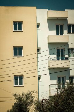 Lefkoşe Kıbrıs 04 Temmuz 2020 Kıbrıs Rum Kesimi 'nin başkenti Lefkoşe' de bulunan bir evin cephesine bakınız