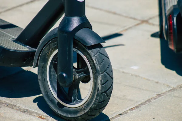 Nicosie Chypre Juillet 2020 Vue Des Scooters Électriques Louer Fonctionnant — Photo