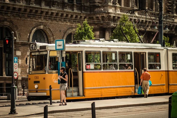 Budapest Ungarn Juli 2020 Blick Auf Eine Traditionelle Ungarische Elektrische — Stockfoto