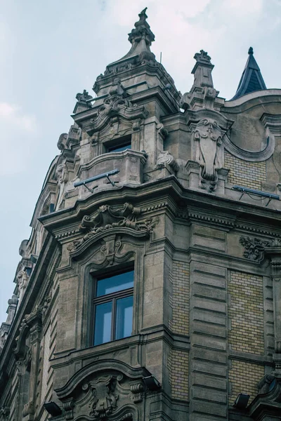 Boedapest Hongarije Juli 2020 Zicht Gotische Architectuur Van Een Oud — Stockfoto