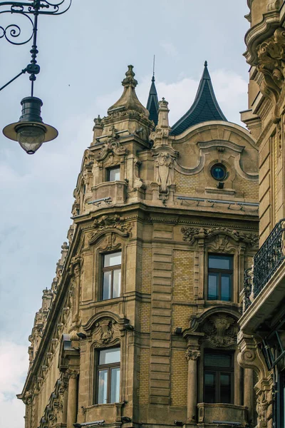 Budapešť Maďarsko Červenec 2020 Pohled Gotickou Architekturu Starobylé Historické Budovy — Stock fotografie