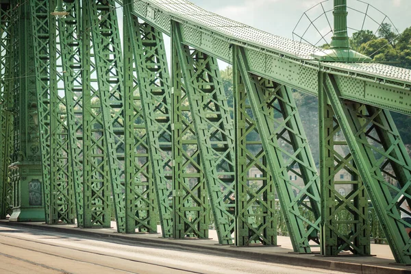 Budapeste Hungria Julho 2020 Vista Ponte Cadeia Szechenyi Uma Ponte — Fotografia de Stock